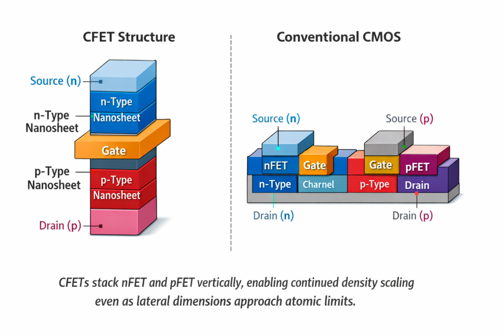 CFET vs CMOS technology comparison