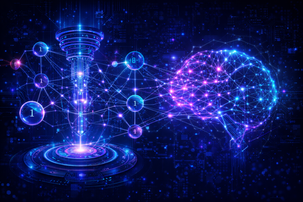 Quantum processor and neural network fusion