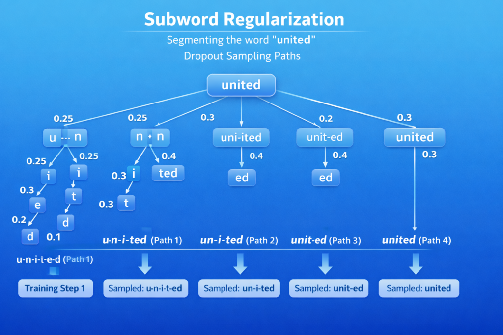 Subword regularization for 'united'