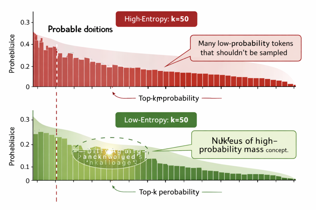 Top-K truncation in NLP probability distributions